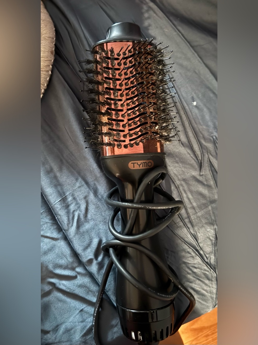 TYMO Black and Copper Round Hot Air Brush for Smooth Styling